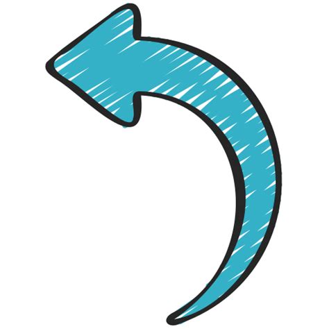 Back Arrow Juicy Fish Sketchy Icon