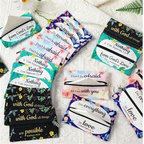 20 Pcs Pocket Tissue Holder Bible Travel Purse Tissue Holder Christian