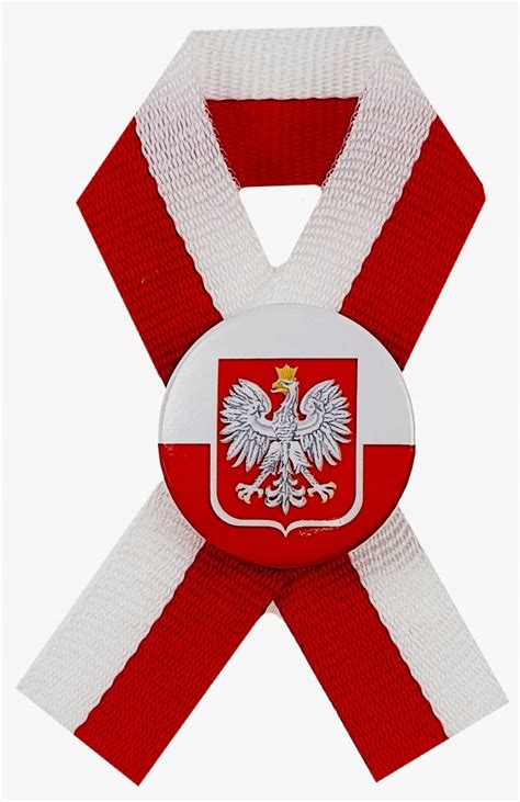 Biało Czerwona Wstążka Flagi i symbole narodowe Allegro pl