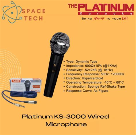 Ks Original Platinum Microphone Heavy Duty Meters Mic Wired