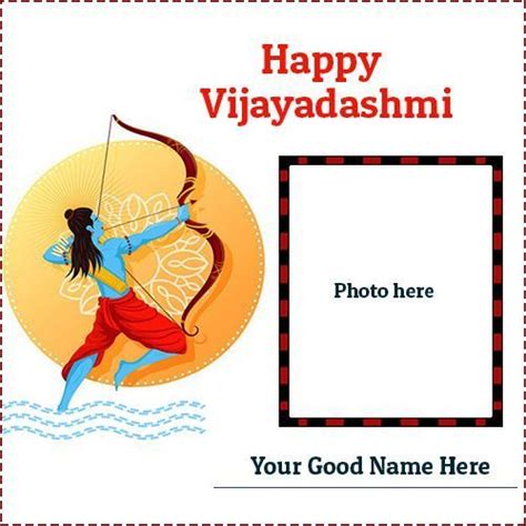 Vijayadashami 2024 Wishes Photo Frame With Name Happy Dussehra Photos