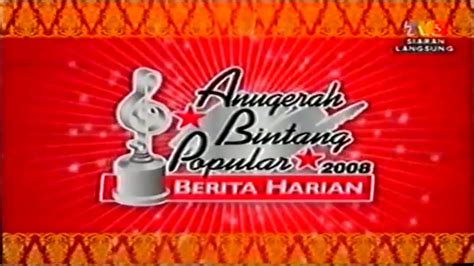 FULL Anugerah Bintang Popular Berita Harian 2008 YouTube