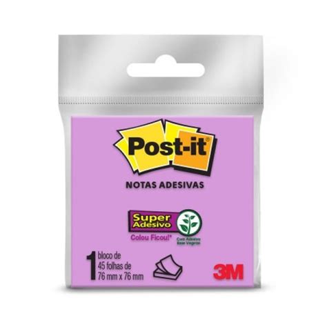 Inova Papelaria Bloco Anotações Adesivo Post It 3m 654 76x76mm 45 Fls