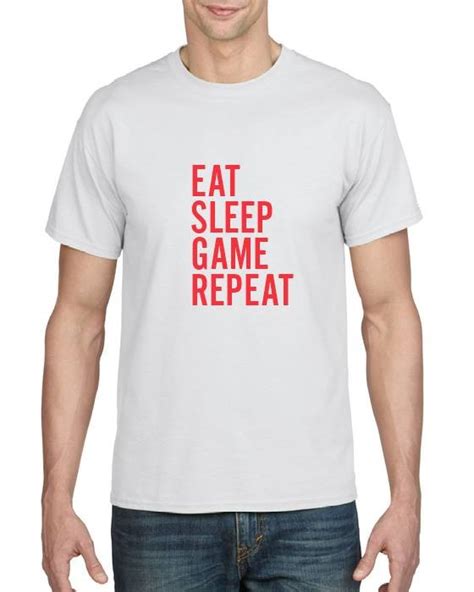 The Hoodie Store Eat Sleep Game Repeat Print T Shirt The Hoodie