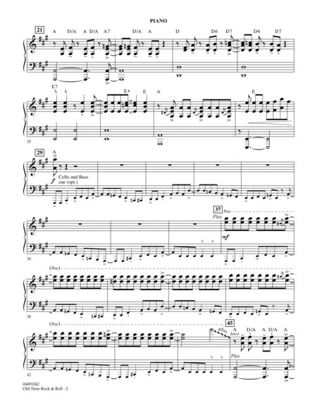 Old Time Rock And Roll Piano By Bob Seger Orchestra Digital Sheet Music Sheet Music Plus