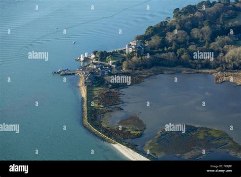 An Aerial View Of Brownsea Island Dorset Brownsea Island Sits In The