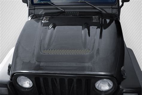 Carbon Fiber Hood Body Kit For 2002 Jeep Wrangler 1997 2006 Jeep