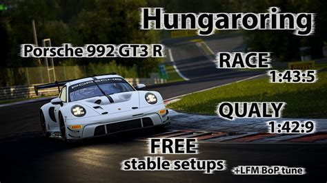 ACC 1 9 5 Porsche 992 GT3 R Hungaroring FREE Stable Race