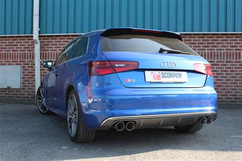 Scorpion Audi S3 2 0t 8v Resonated Cat Back System Without Valves