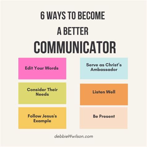 6 Ways To Become A Better Communicator Debbie W Wilson