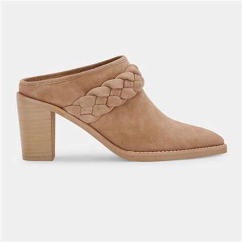 Dolce Vita Serla Suede Mules In Truffle Cotton Island Women S