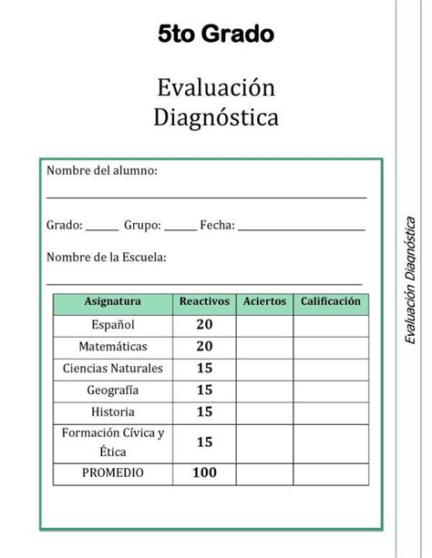 EvaluaciÓn Diagnostica Primer Grado Primaria Contiene Las 627