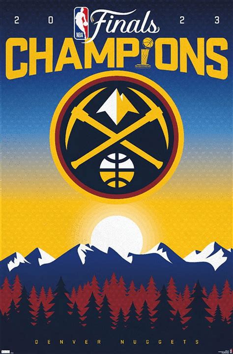 NBA Denver Nuggets - 2023 NBA Finals Team Logo Wall Poster, 22.375" x ...