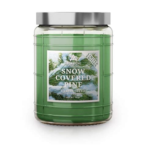 AROMAHOME BY SLATKIN CO 18 Oz Snow Covered Pine Scented Candle Jar