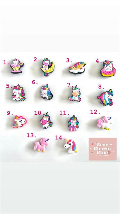 Unicorn Croc Charms Girl Croc Charm Bundle T For Her Croc Charm Croc