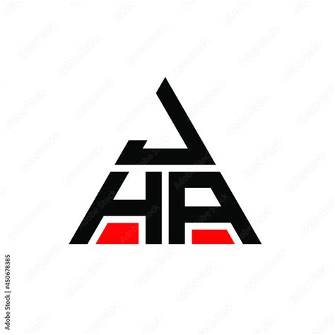 jha triangle letter logo design  triangle shape jha triangle logo