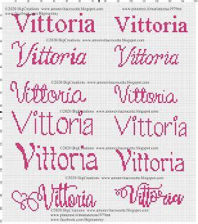 Vittoria Lettere A Punto Croce Punto Croce Alfabeto Punto Croce