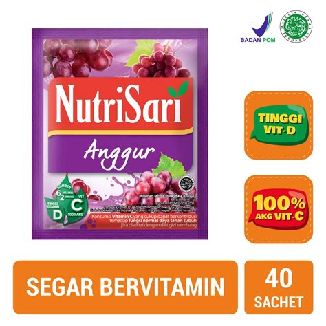 Nutrisari Grape 40sachet Fruit Drink Vitamin C Vitamin D Shopee