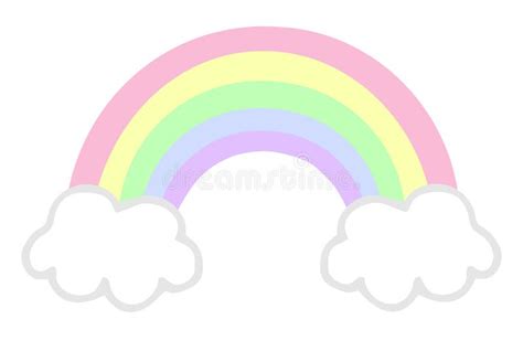 Pastel rainbow stock vector. Illustration of blue, nature - 93090693