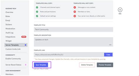 C Mo Generar Sincronizar Y Eliminar Plantillas De Servidor Discord