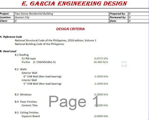 Structural Design Nscp Design Criteria Part 1