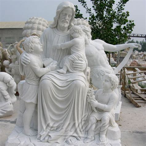 Outdoor Large Jesus Marble Statue with Child Statues Sculpture for ...