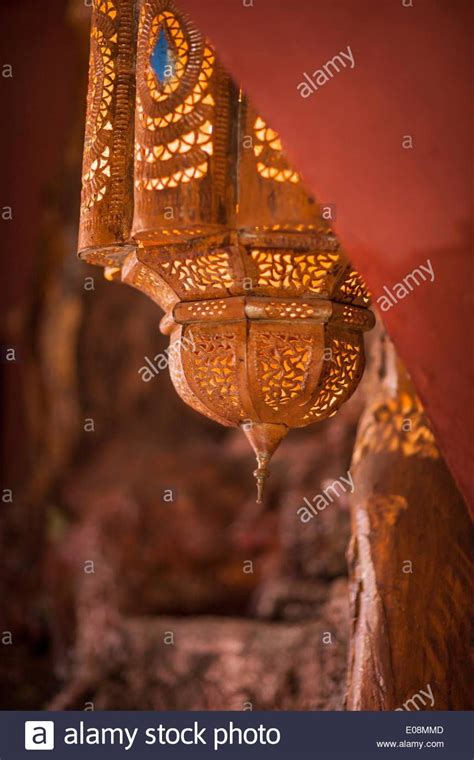 Lantern In The Medina Marrakech Morocco North Africa Africa Stock