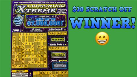 Crossword Scratch Off Ticket Winner Youtube