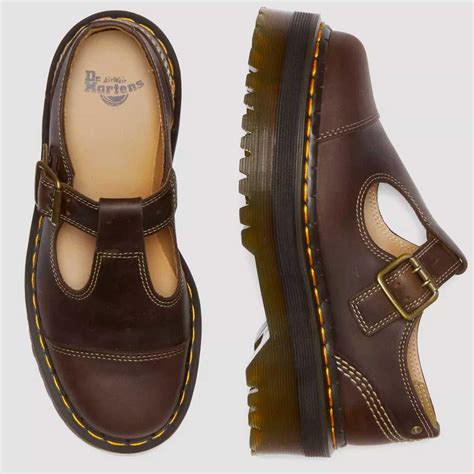 Dr Martens Bethan Arc Platform Mary Jane Shoes In Dark Brown