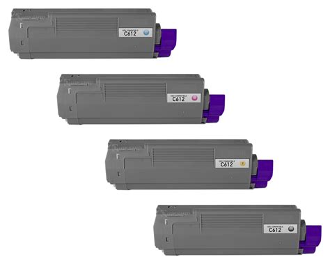 Okidata C Toner Cartridges Set Black Cyan Magenta Yellow