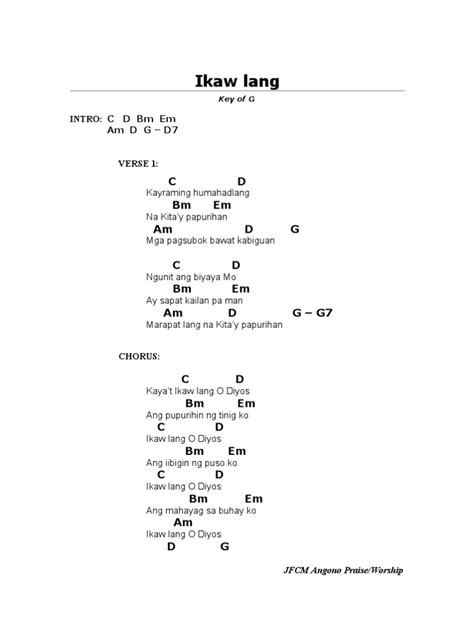 Araw Araw Magpupuri Chords Key Of G