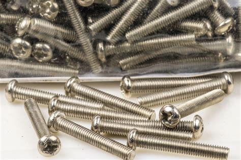 M3 3mm X 20mm Phillips Pan Head Nickle Plated Machine Screws Bolt 10