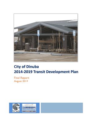 Fillable Online Tularecog City Of Dinuba 2014 2019 Transit Development