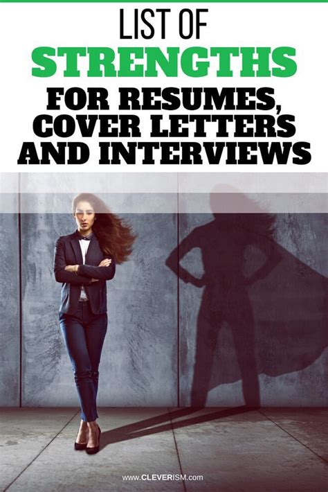 List Of Strengths For Resumes Cover Letters And Interviews List Of