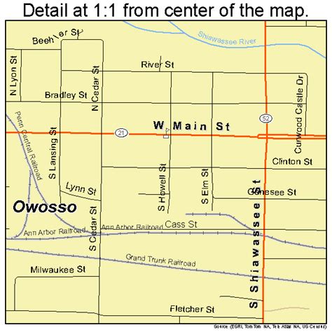 Owosso Michigan Street Map 2661940