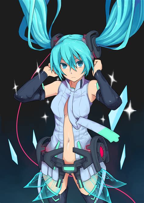 Safebooru Aqua Eyes Aqua Hair Detached Sleeves Hatsune Miku Hatsune