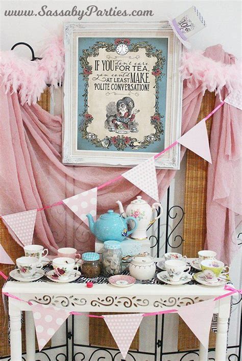 Mad Hatter Tea Party Poster Instant Download Alice In Etsy Mad