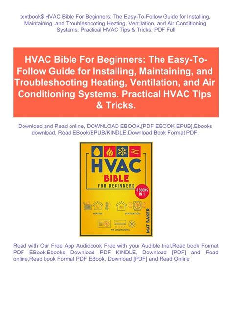 Textbook HVAC Bible For Beginners The Easy To Follow Guide For