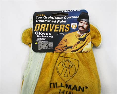 Tillman 1418l Reinforced Top Grainsplit Cowhide Drivers Gloves 3 Pairs