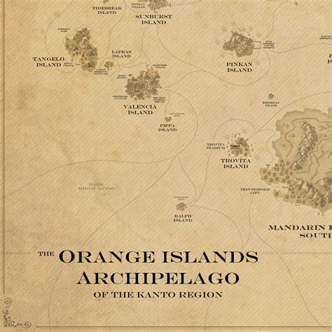 ArtStation The Orange And Sevii Islands Archipelago Map, 60% OFF