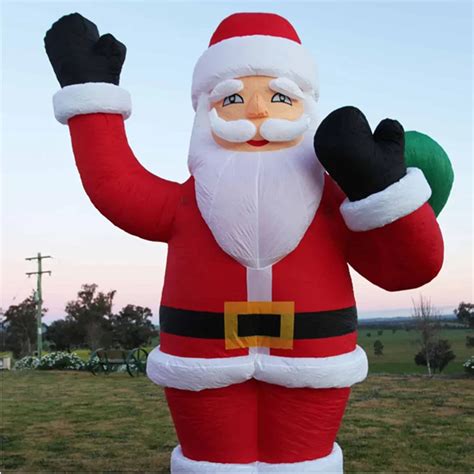 Pap Noel Inflable Gigante De Navidad Con Luces Gran Explosi N Eventos