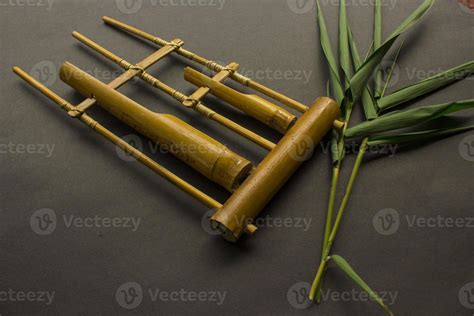 Angklung, the traditional sundanese musical instrument made from bamboo ...