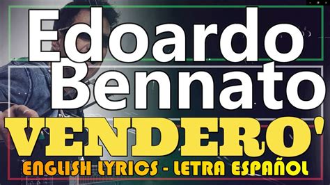 VenderÒ Edoardo Bennato 1976 Letra Español English Lyrics Testo