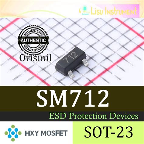 Jual PSM712 Bi-Directional ESD Protection Diode SM712 712 SOT-23 HXY ...