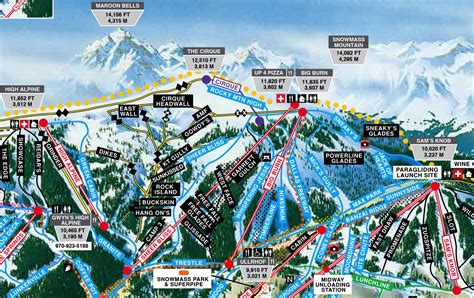 Colorado Ski Maps | Snowmass Trail Map