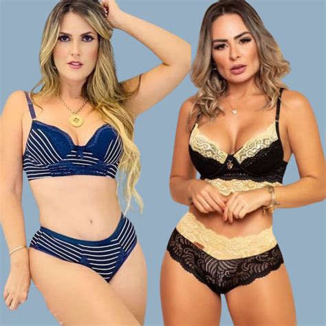 Kit Conjuntos Lingerie Luxo Premium Revenda Moda Ntima Shopee