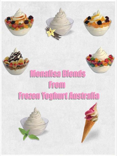 Frozen yogurt flavours