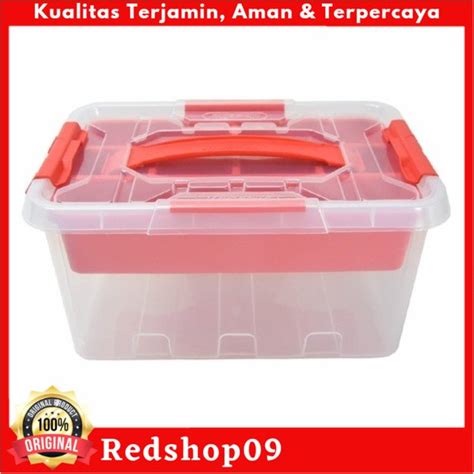 Jual KRISBOW TOOL BOX KOTAK PENYIMPANAN PERKAKAS PLASTIK PORTABEL 6