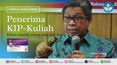 Arahan Untuk Mahasiswa Penerima Kip Kuliah Oleh Kepala Puslapdik Youtube