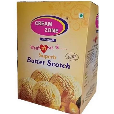 Cream Zone Superb Butter Scotch Ice Cream Packaging Type Box